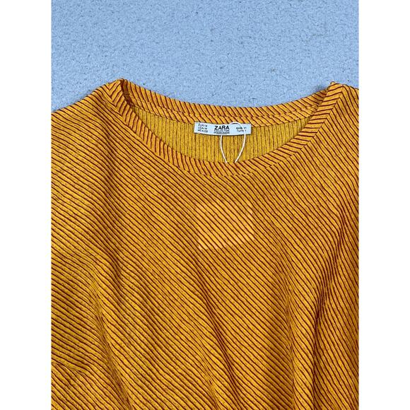 Zara Womens Size M Ribbed Striped Blouse NWT - Picture 5 of 11